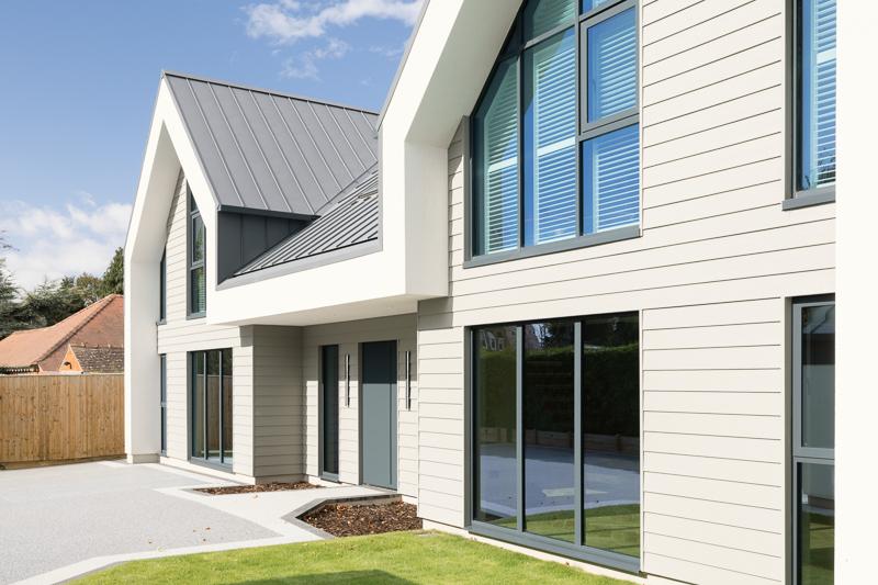 Close-up detail of GreenCoat PLX standing seam panels